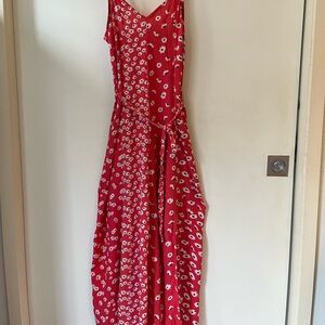 American Eagle Red Floral Maxi Dress